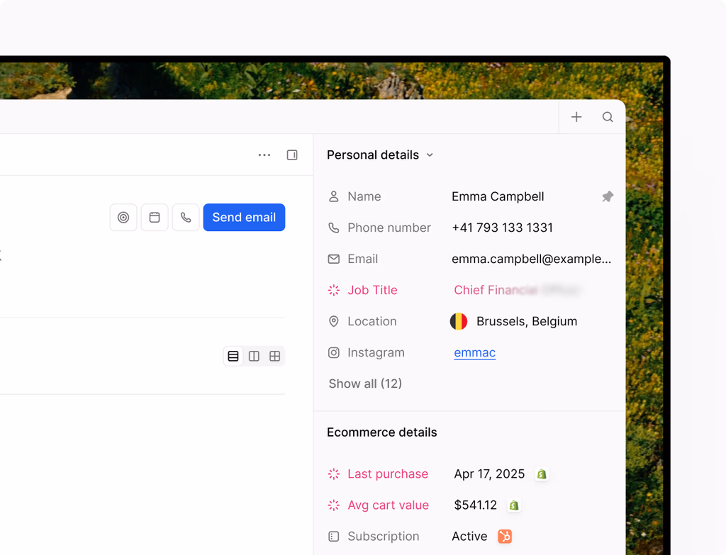 A dashboard showing growth model inputs, ICP segments, journey maps, and an executive scorecard with KPIs.