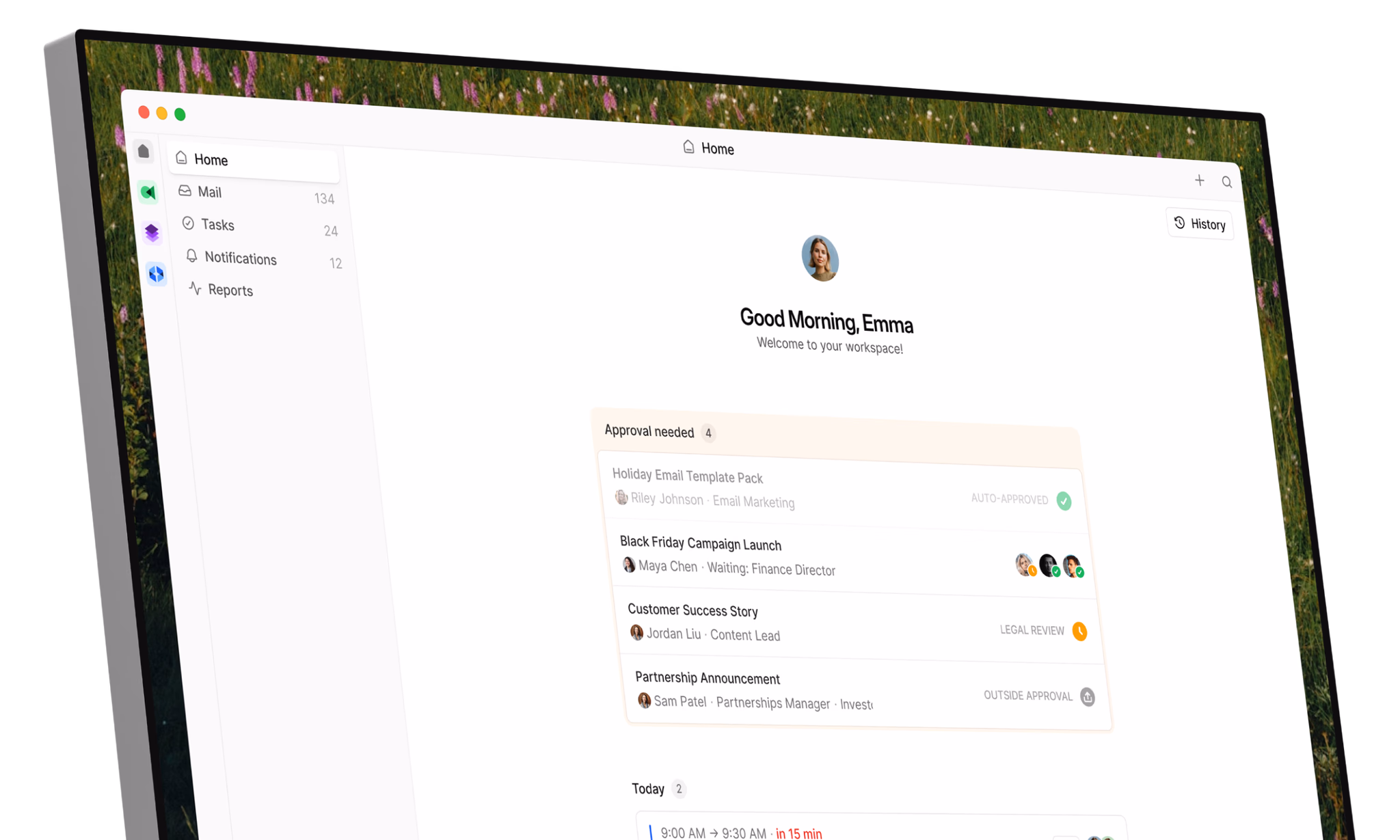 An AI-powered customer service dashboard showing automated responses, customer satisfaction scores, and retention analytics.